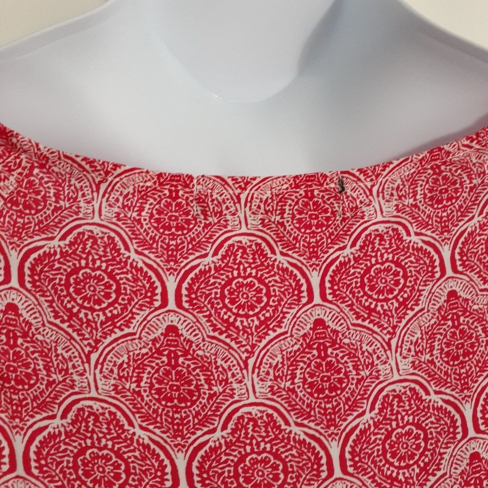 Ellos Red Floral Lightweight Dress 10 or 12 NWT - Picture 7 of 10